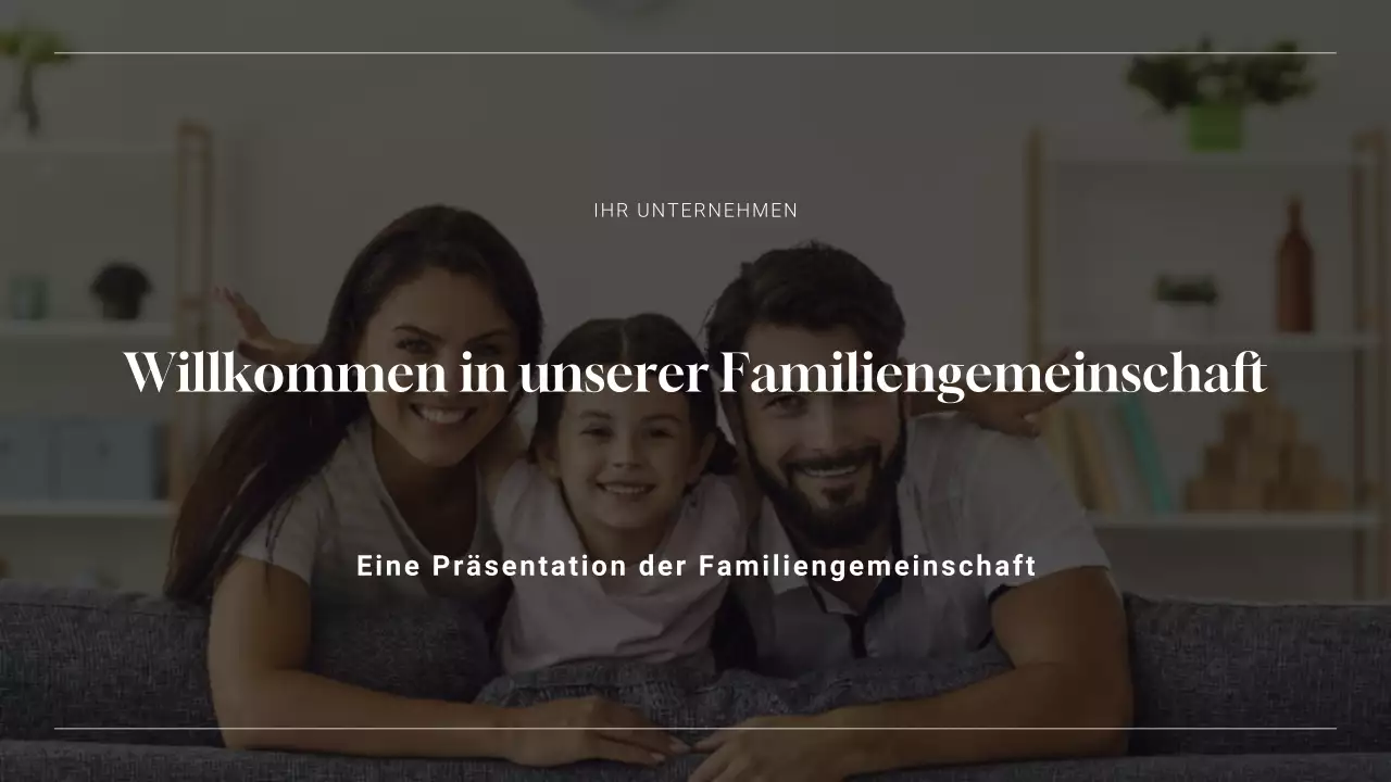 Einfache, moderne Familiengemeinschaft Präsentation