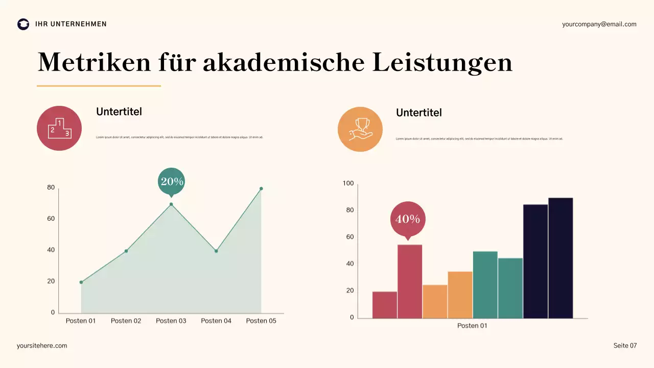 Übersicht über den schulweiten Verbesserungsplan in Blau und Geometrischem Muster Präsentation