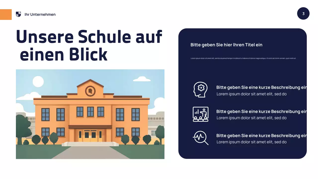 Orange Moderne Schulveranstaltung Präsentation