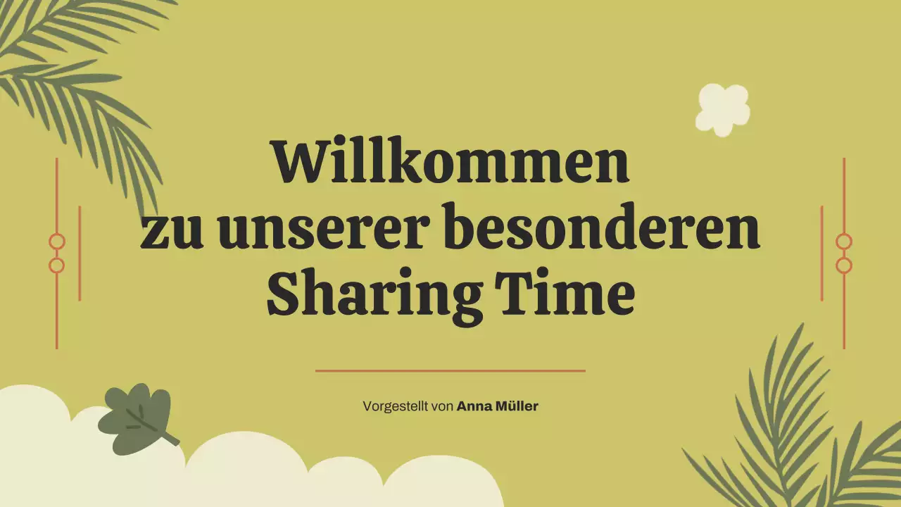 Ankündigung einer Veranstaltung zum Thema Grüne Botanik Präsentation