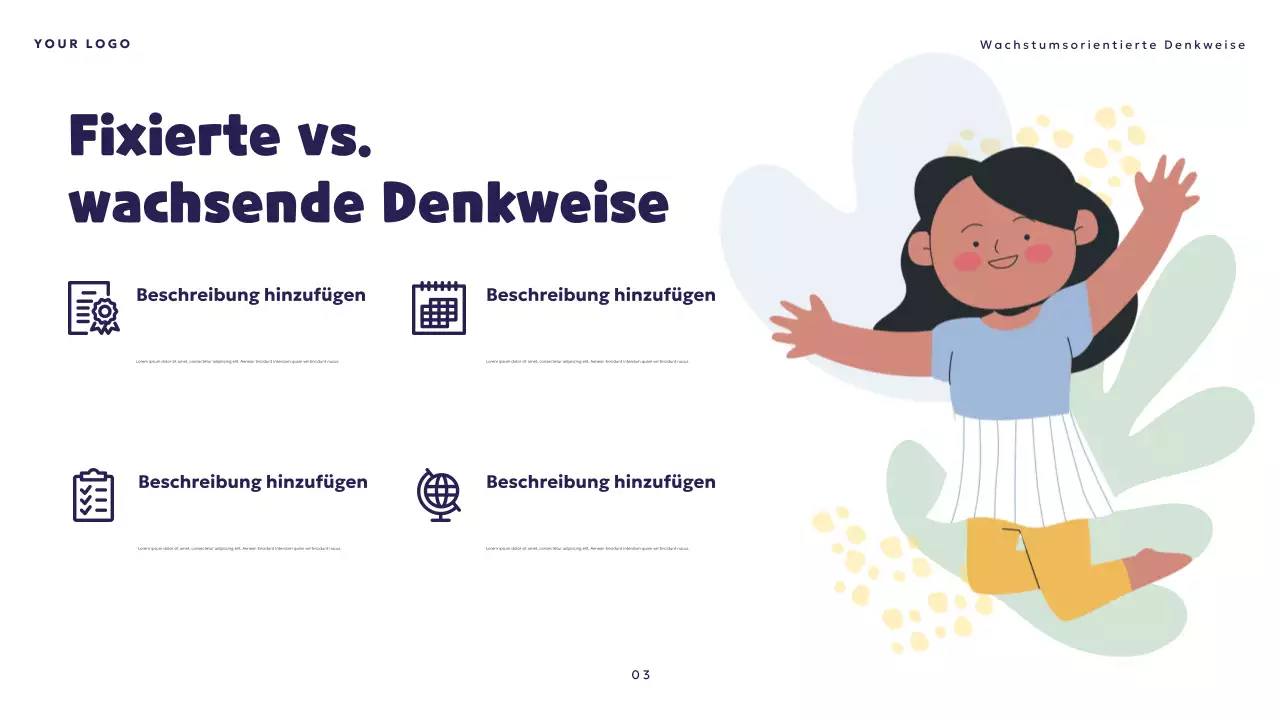 Orange spielerische Denkweise Präsentation