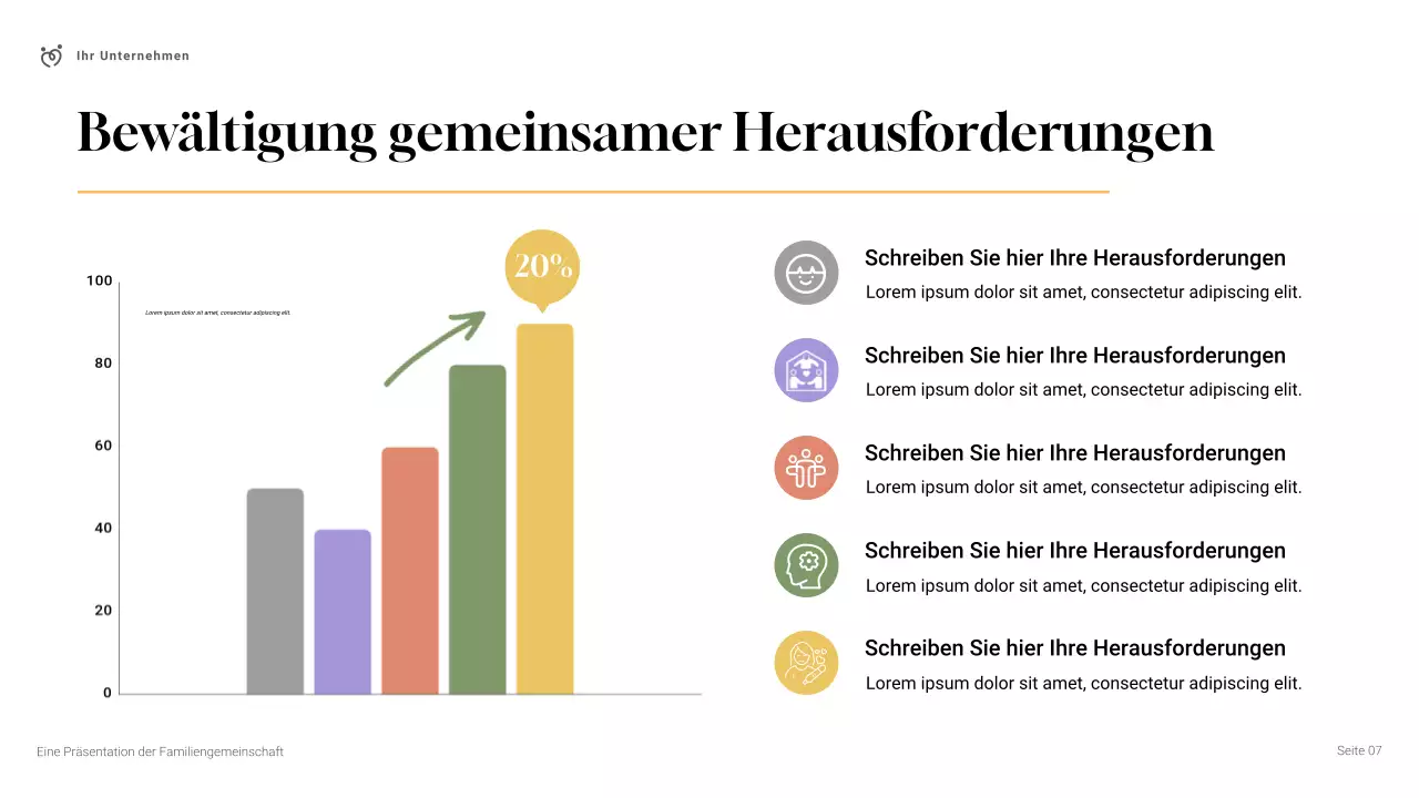 Einfache, moderne Familiengemeinschaft Präsentation