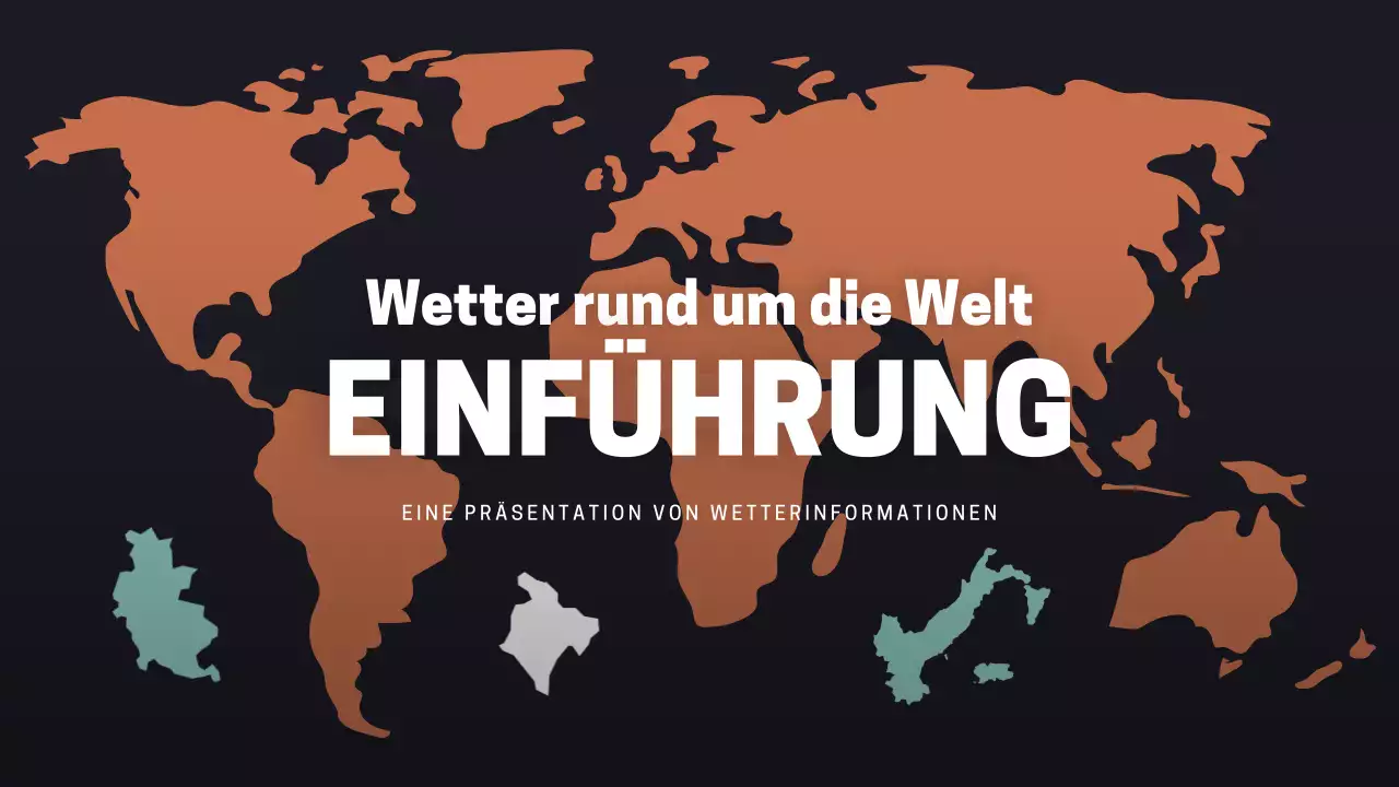 Schwarz-orange Modernes Wetter Präsentation