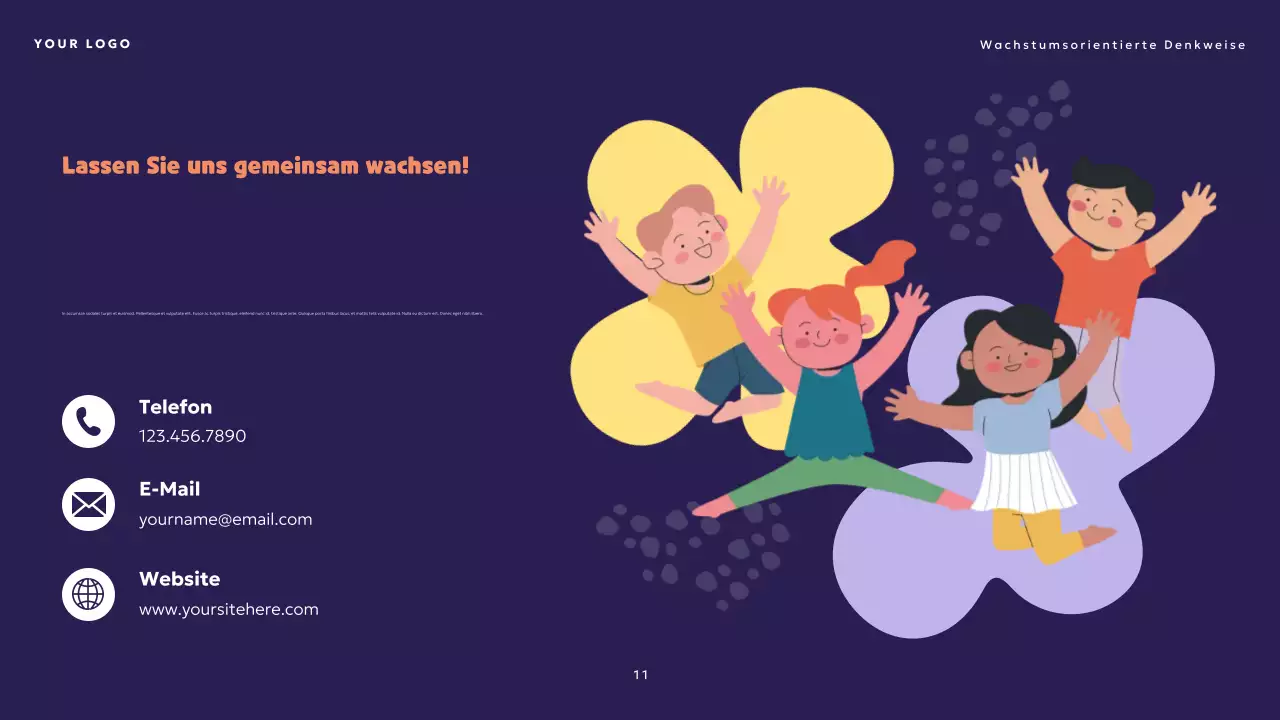 Orange spielerische Denkweise Präsentation