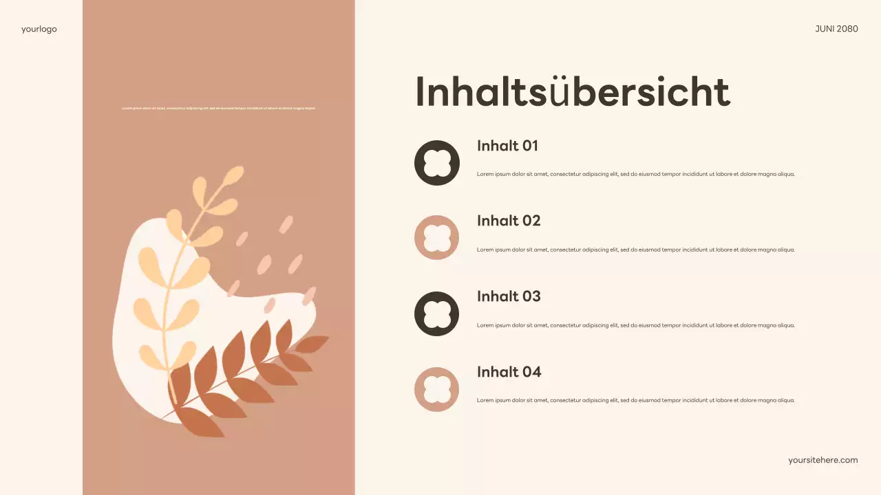 Beige Floral Boho Softbook Talk Präsentation