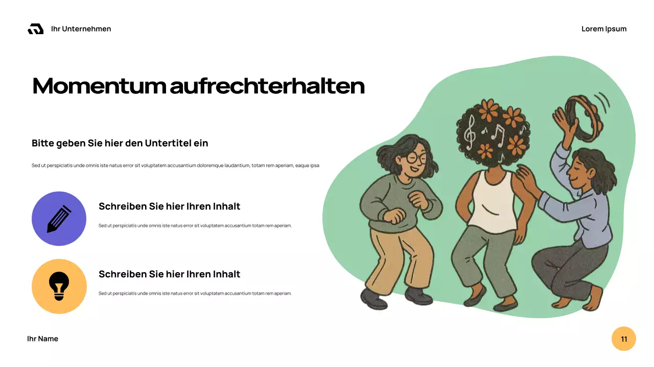 Oranger Retro-Schulführer Präsentation