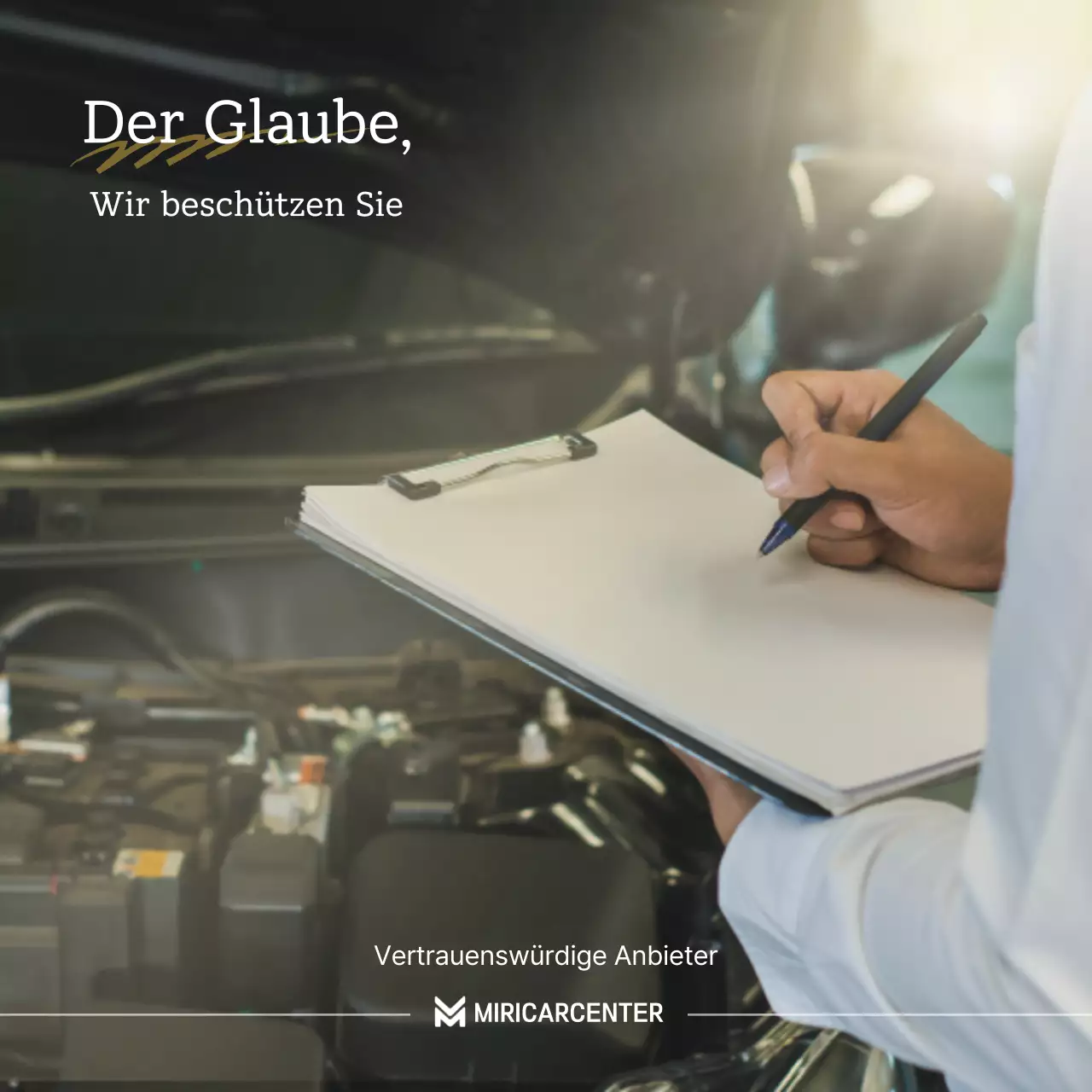 Beige moderne Autowerbung