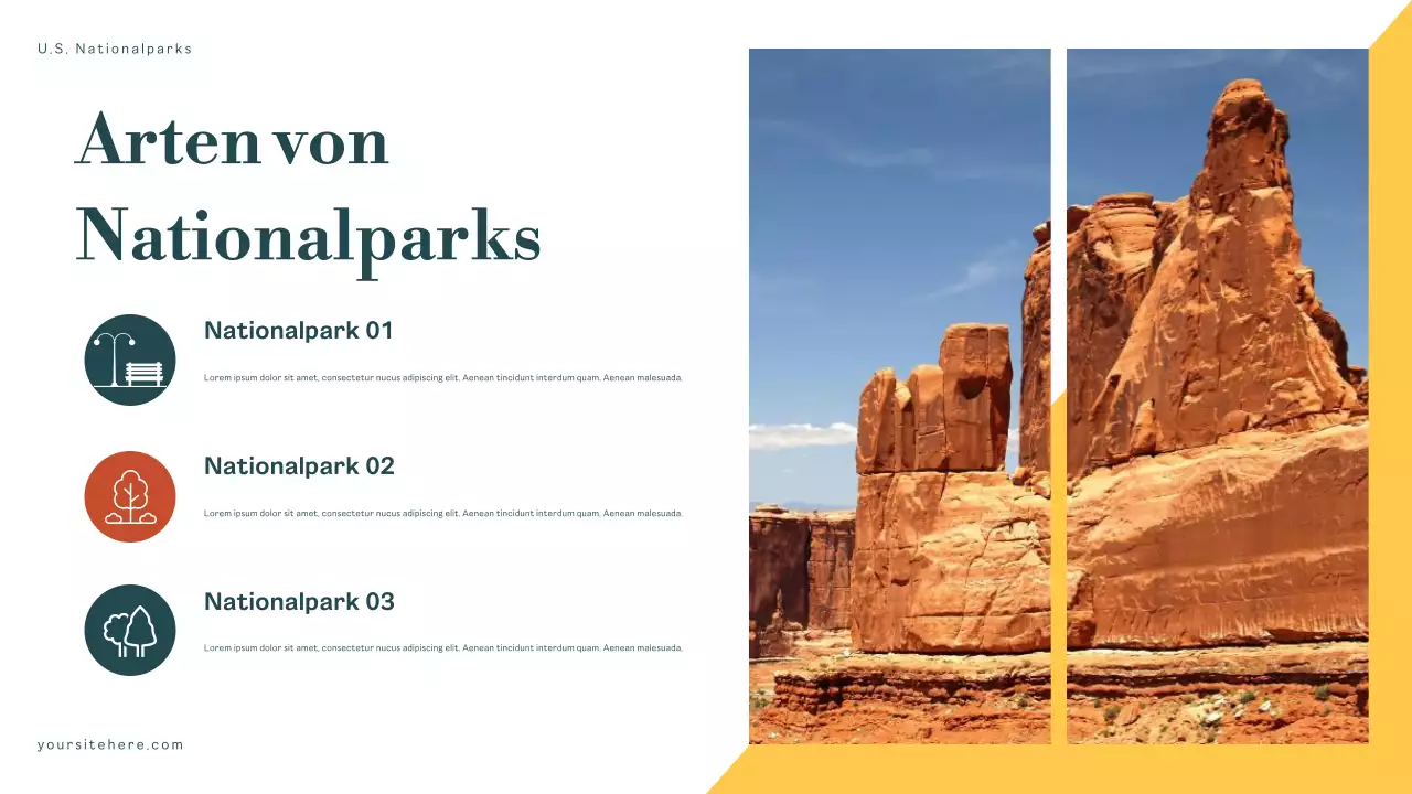 Grüne Natur Nationalparks Präsentation