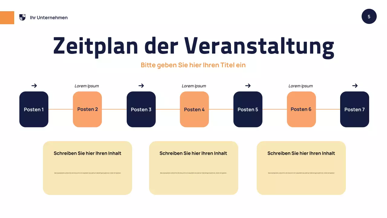 Orange Moderne Schulveranstaltung Präsentation