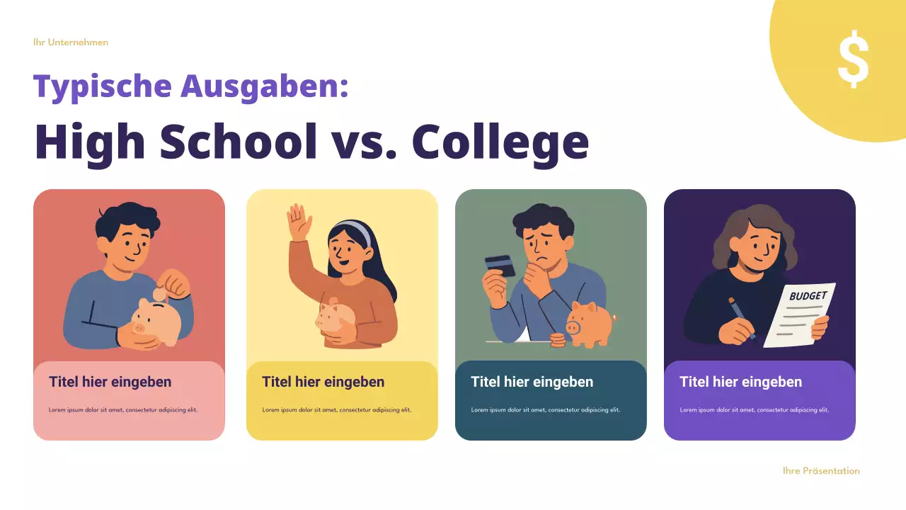 Lila Moderne Finanzen Intelligente Budgetierung Präsentation