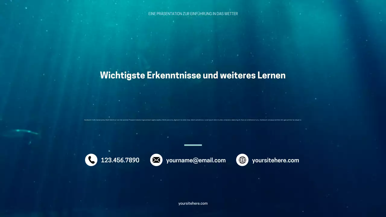 Schwarz-orange Modernes Wetter Präsentation