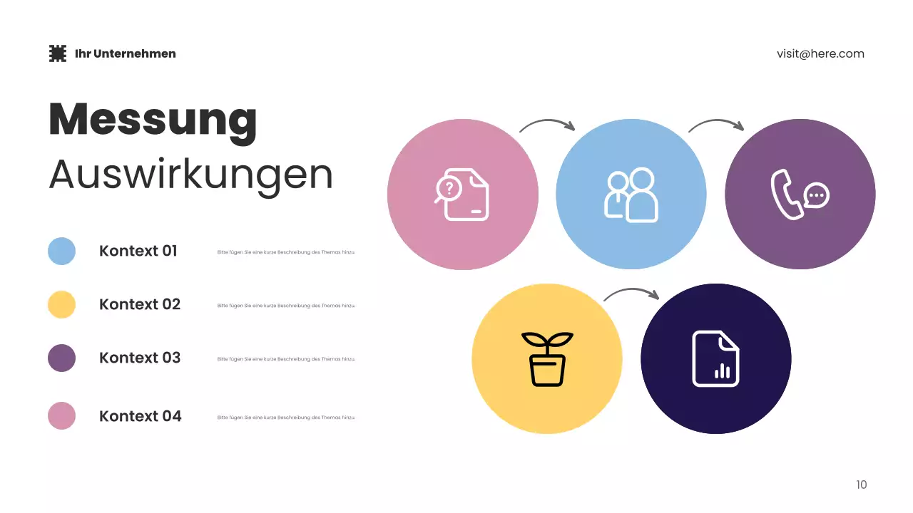 Blaue Präsentation zur Förderung moderner Technologie