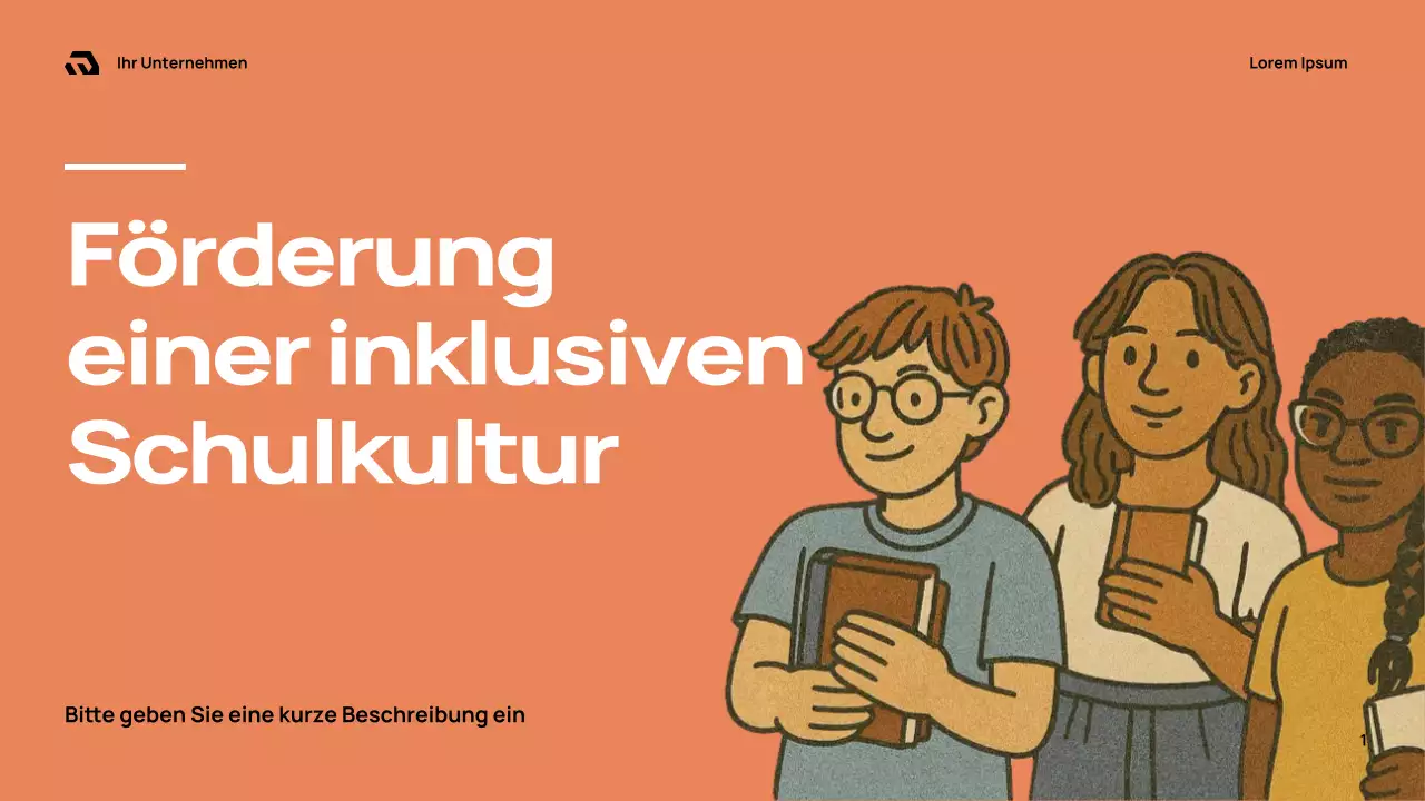 Oranger Retro-Schulführer Präsentation