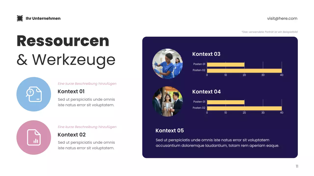 Blaue Präsentation zur Förderung moderner Technologie