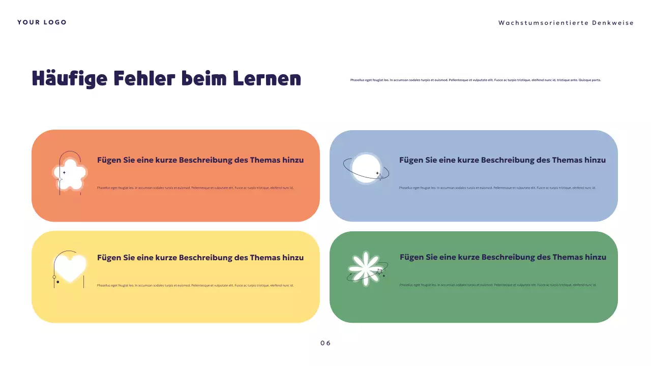 Orange spielerische Denkweise Präsentation