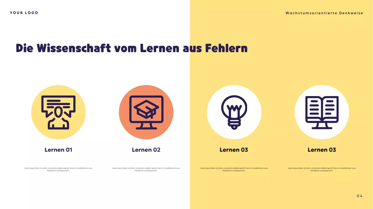 Orange spielerische Denkweise Präsentation