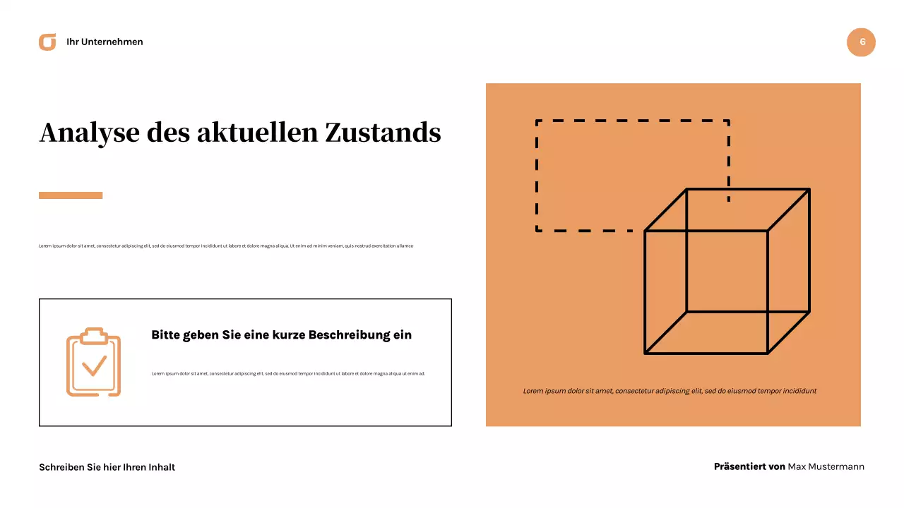Schwarze moderne Geschäftspräsentation