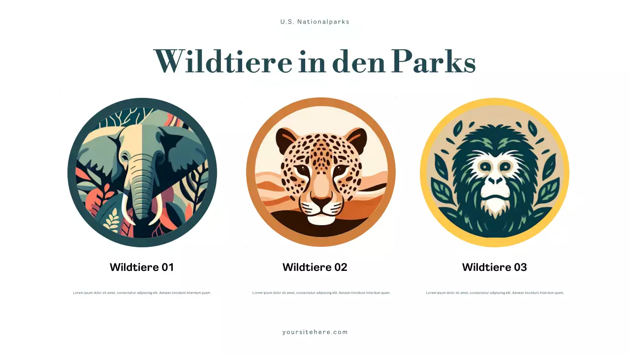 Grüne Natur Nationalparks Präsentation