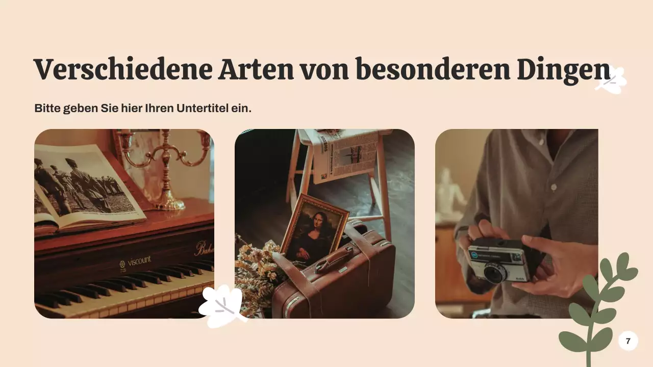 Ankündigung einer Veranstaltung zum Thema Grüne Botanik Präsentation