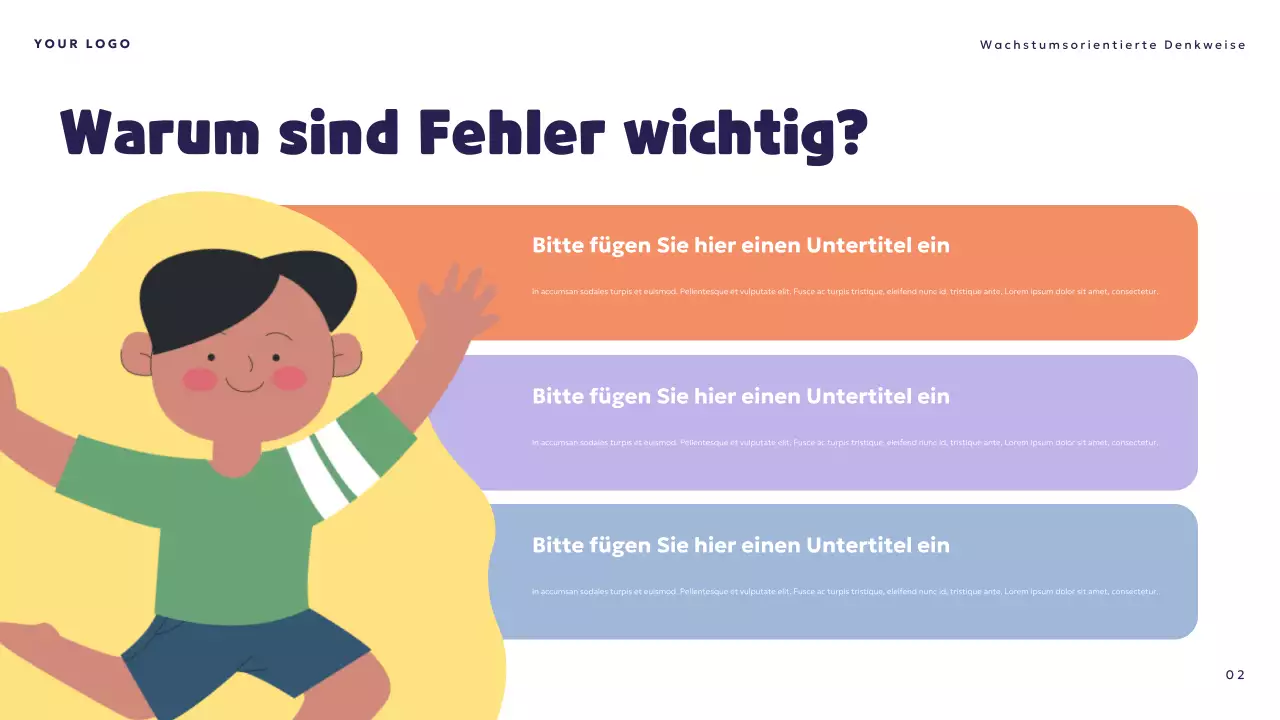 Orange spielerische Denkweise Präsentation