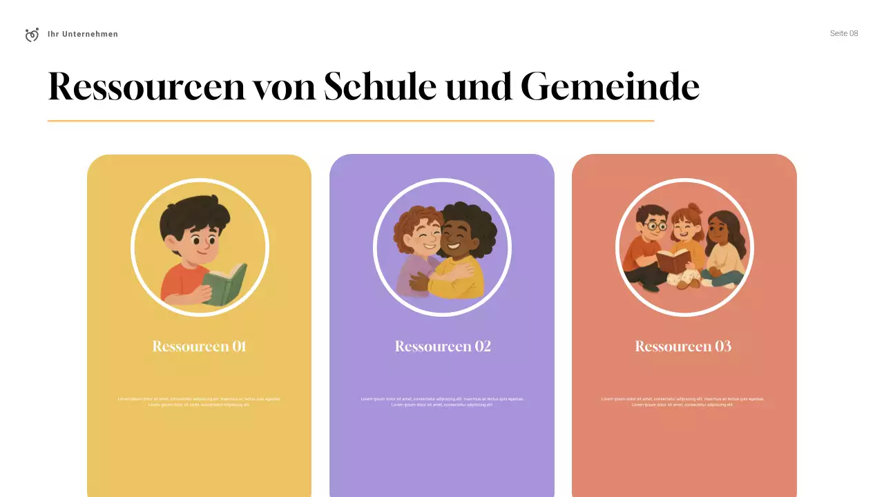 Einfache, moderne Familiengemeinschaft Präsentation