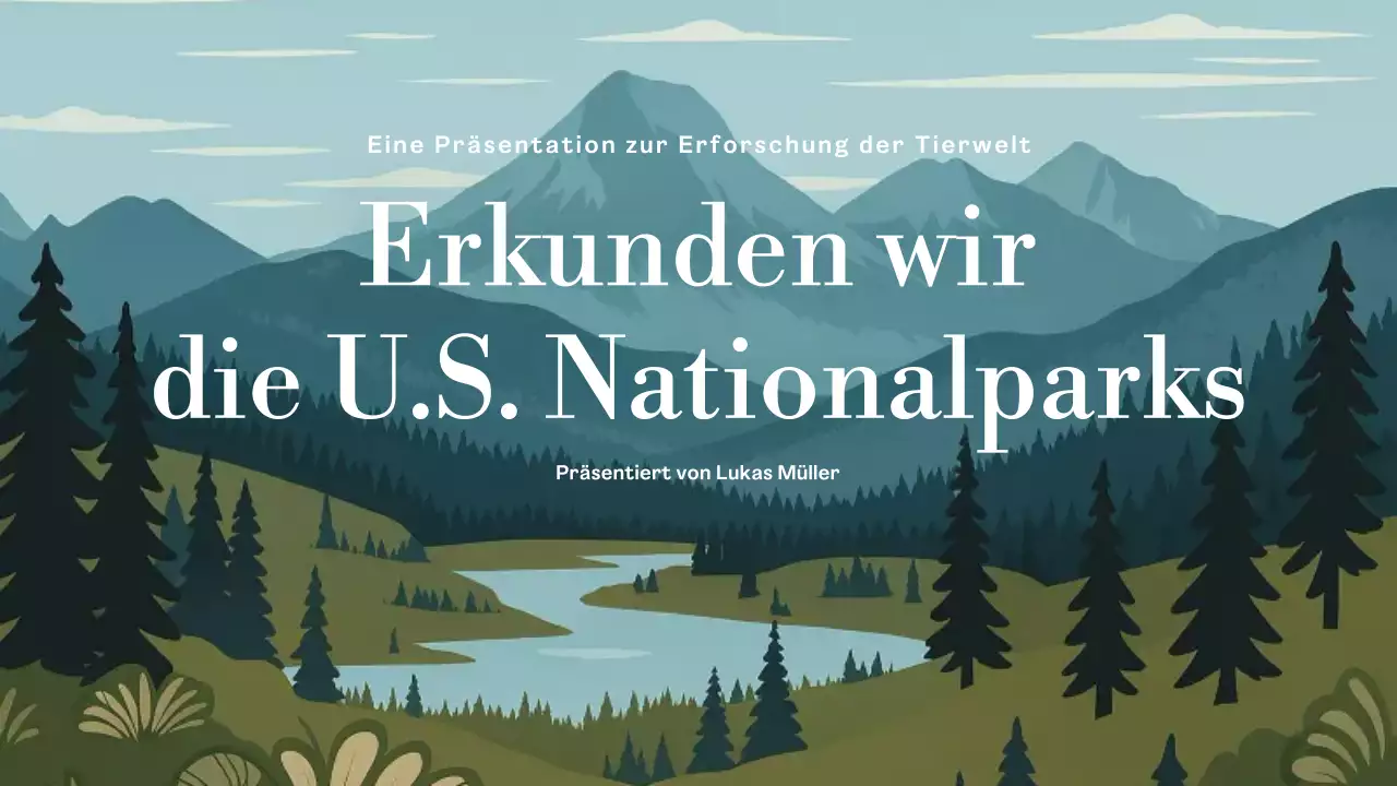 Grüne Natur Nationalparks Präsentation