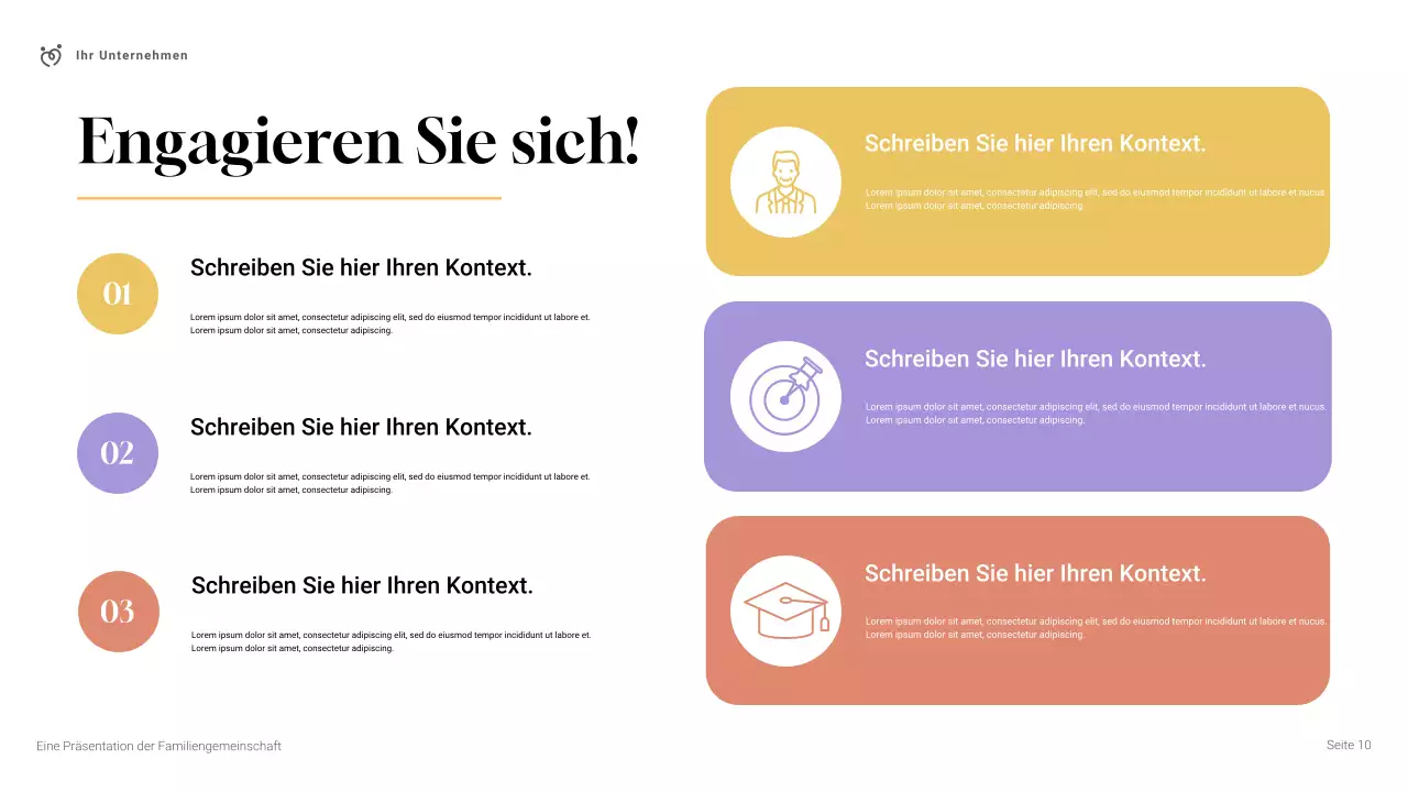 Einfache, moderne Familiengemeinschaft Präsentation