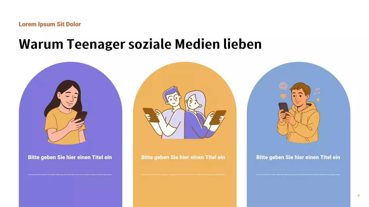 Orange Modern Social Media Bericht Präsentation