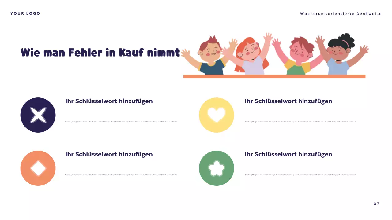 Orange spielerische Denkweise Präsentation