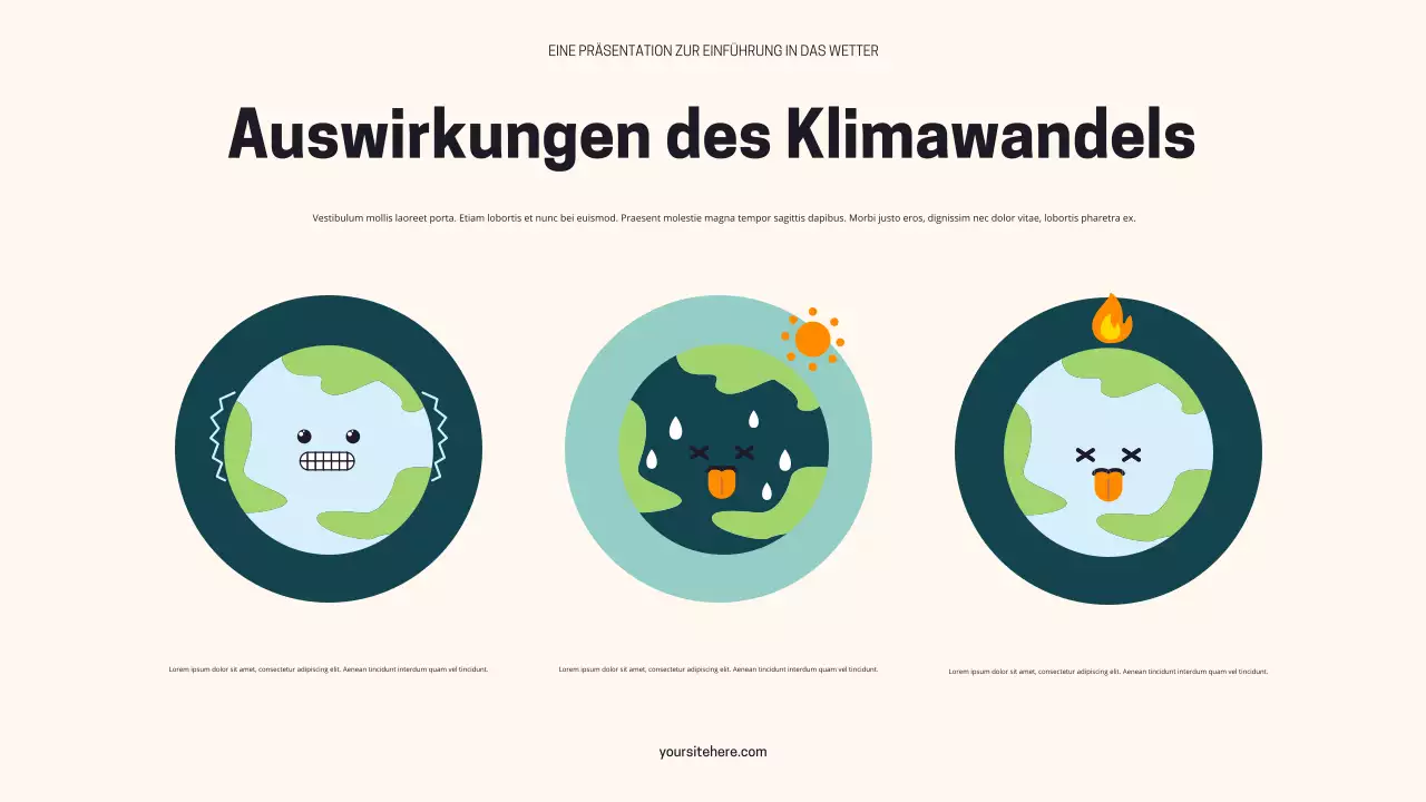 Schwarz-orange Modernes Wetter Präsentation