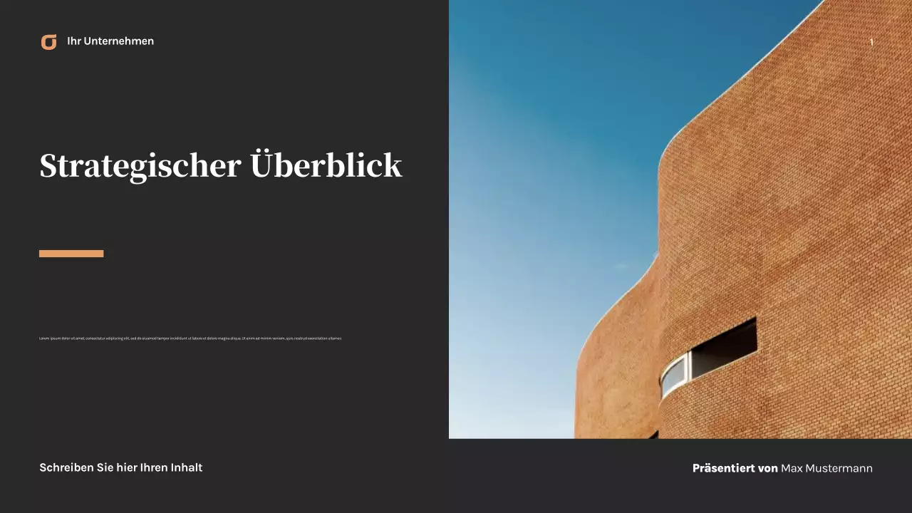 Schwarze moderne Geschäftspräsentation