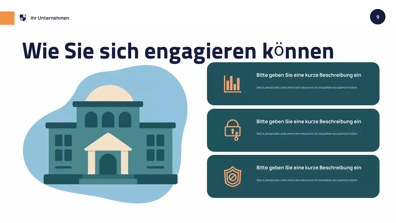 Orange Moderne Schulveranstaltung Präsentation