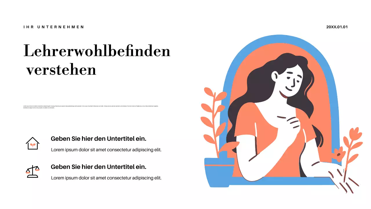 Pastell abstrakte Lehrerankündigung Präsentation