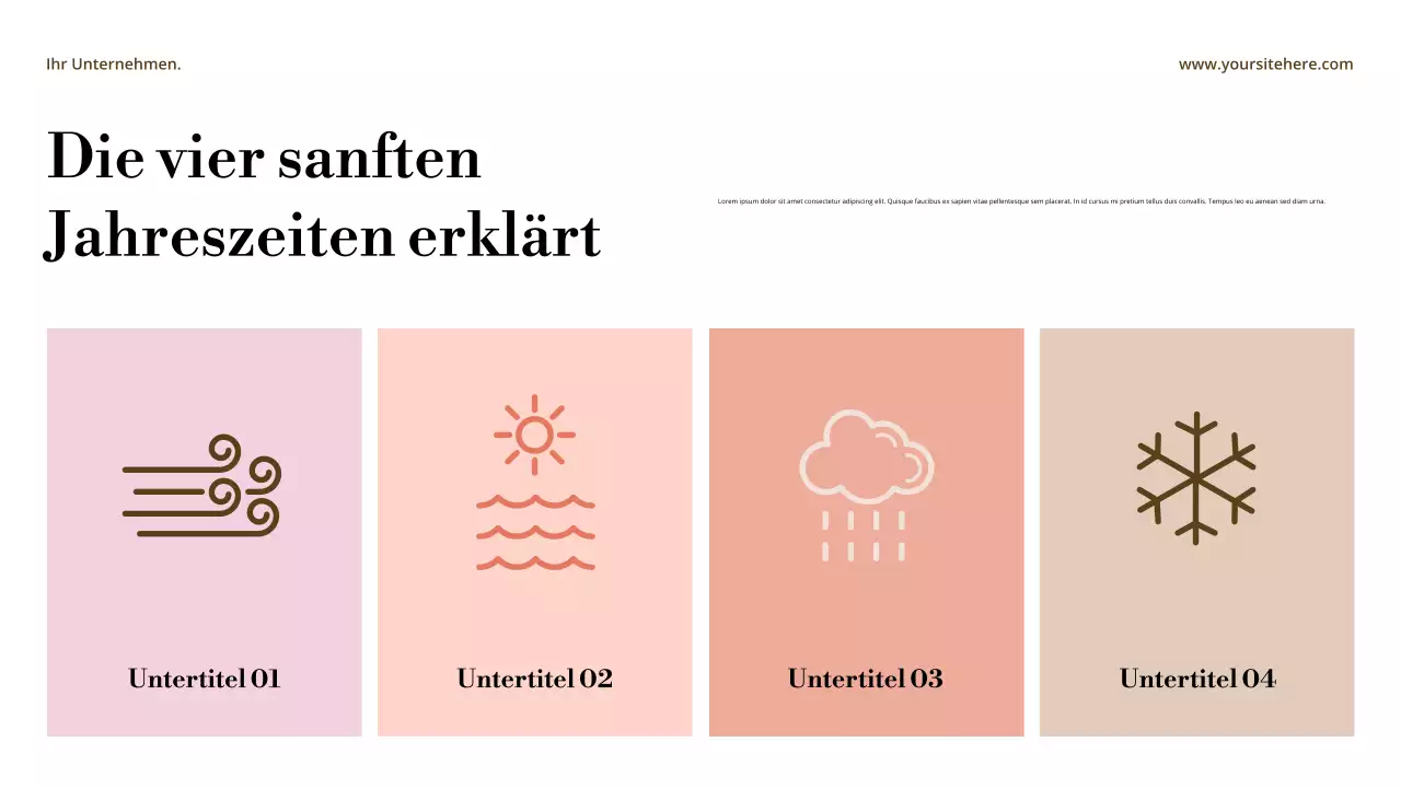 Ankündigung im beigefarbenen abstrakten Stil Präsentation