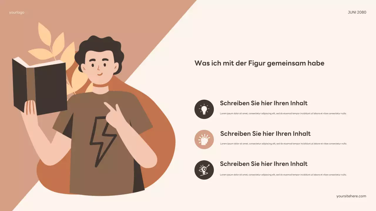 Beige Floral Boho Softbook Talk Präsentation