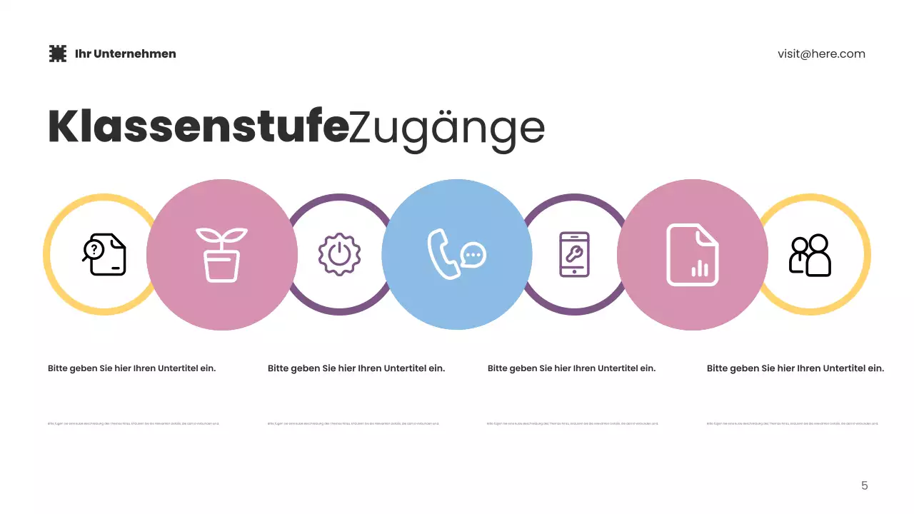 Blaue Präsentation zur Förderung moderner Technologie