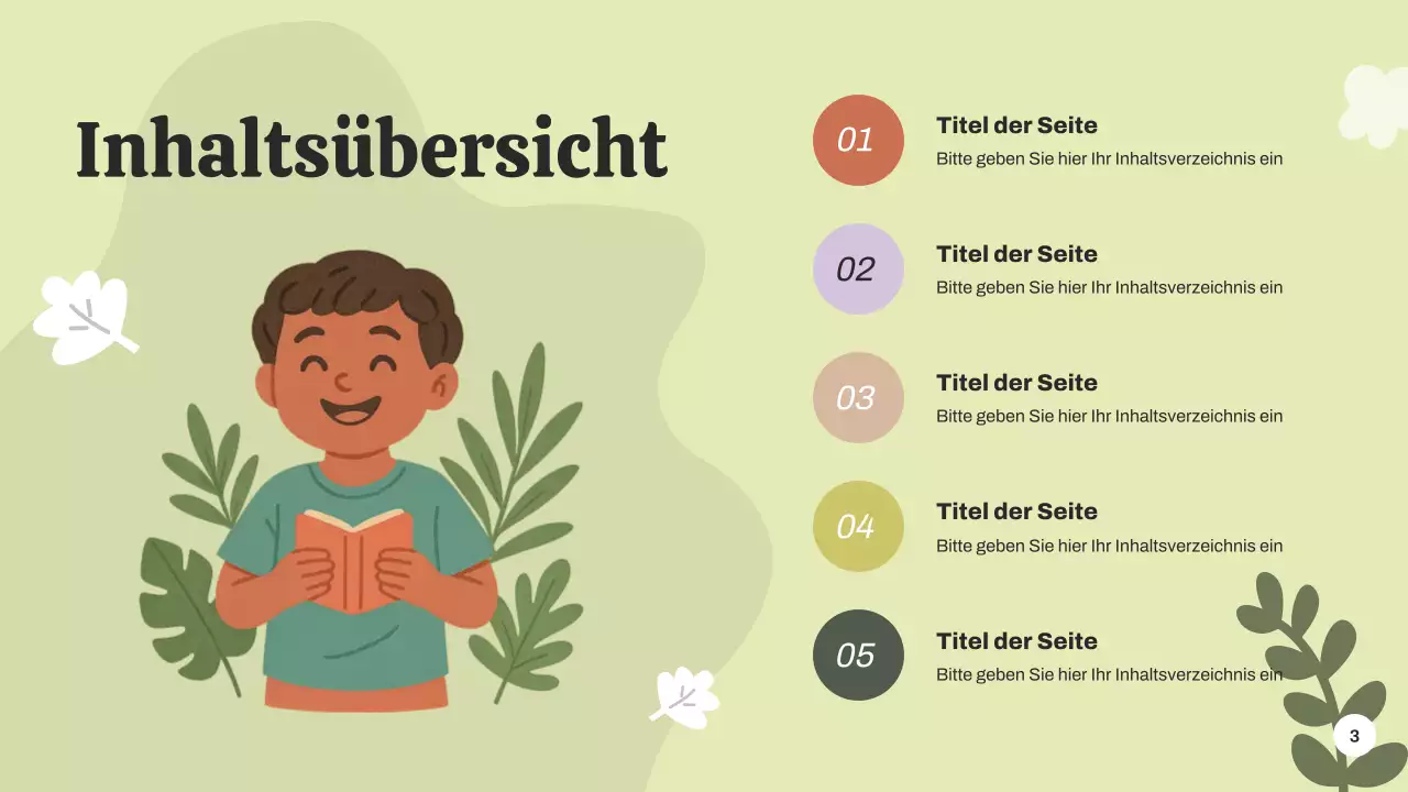 Ankündigung einer Veranstaltung zum Thema Grüne Botanik Präsentation