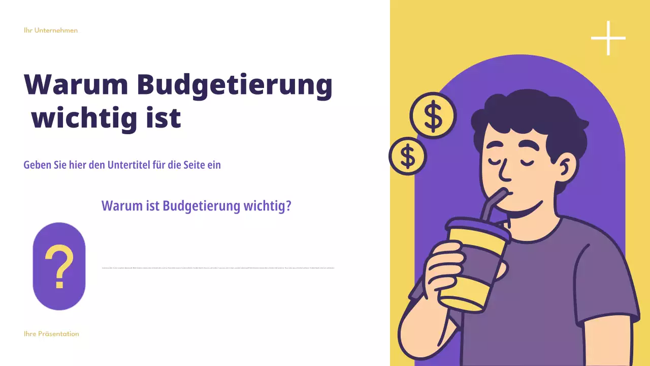 Lila Moderne Finanzen Intelligente Budgetierung Präsentation