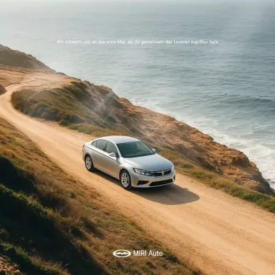 Silberne einfache Autowerbung