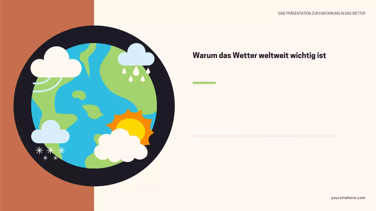 Schwarz-orange Modernes Wetter Präsentation