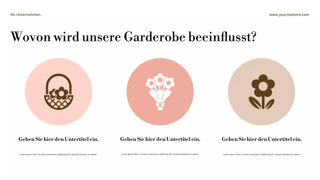 Ankündigung im beigefarbenen abstrakten Stil Präsentation