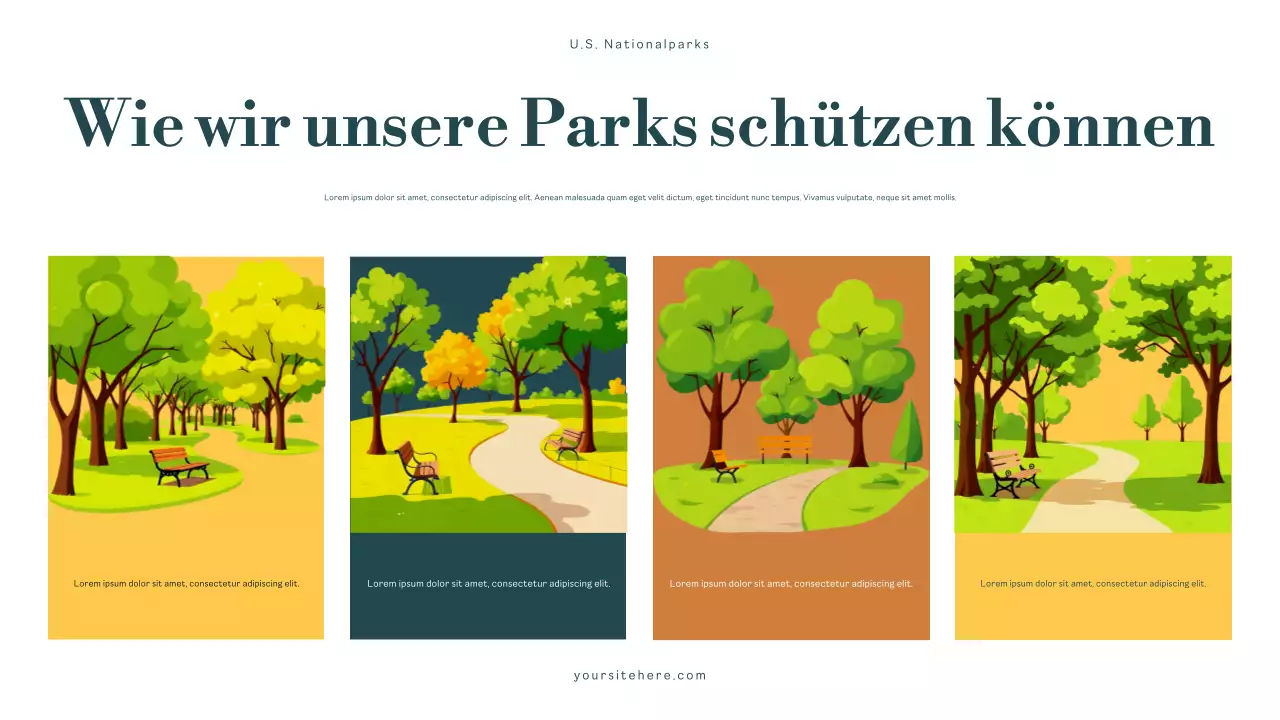 Grüne Natur Nationalparks Präsentation