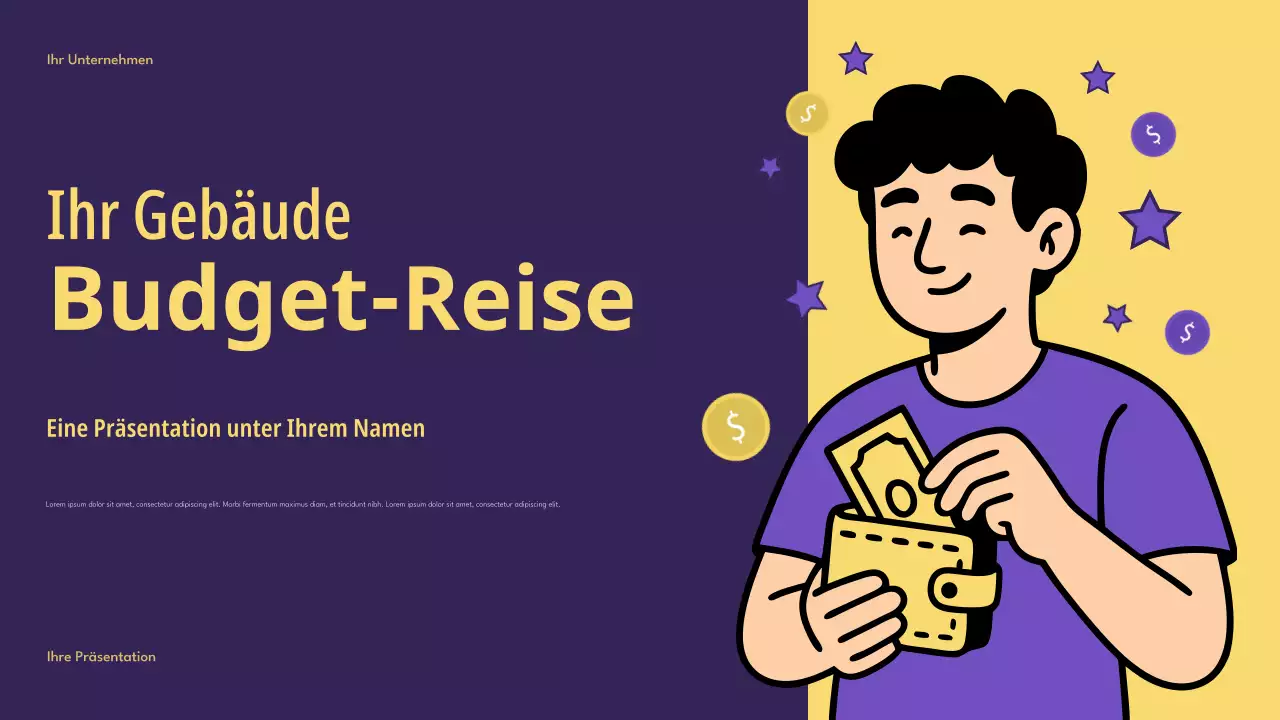 Lila Moderne Finanzen Intelligente Budgetierung Präsentation