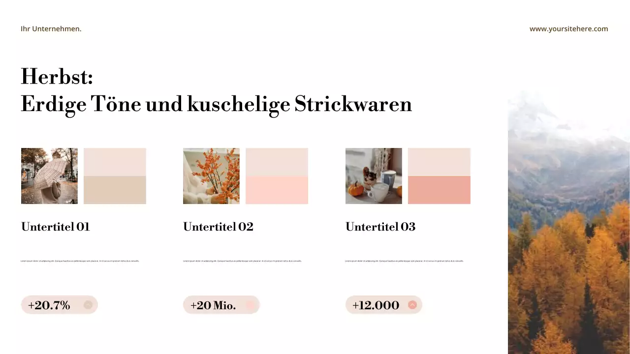 Ankündigung im beigefarbenen abstrakten Stil Präsentation