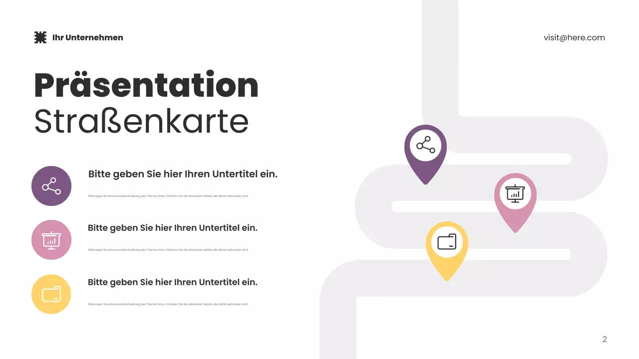 Blaue Präsentation zur Förderung moderner Technologie