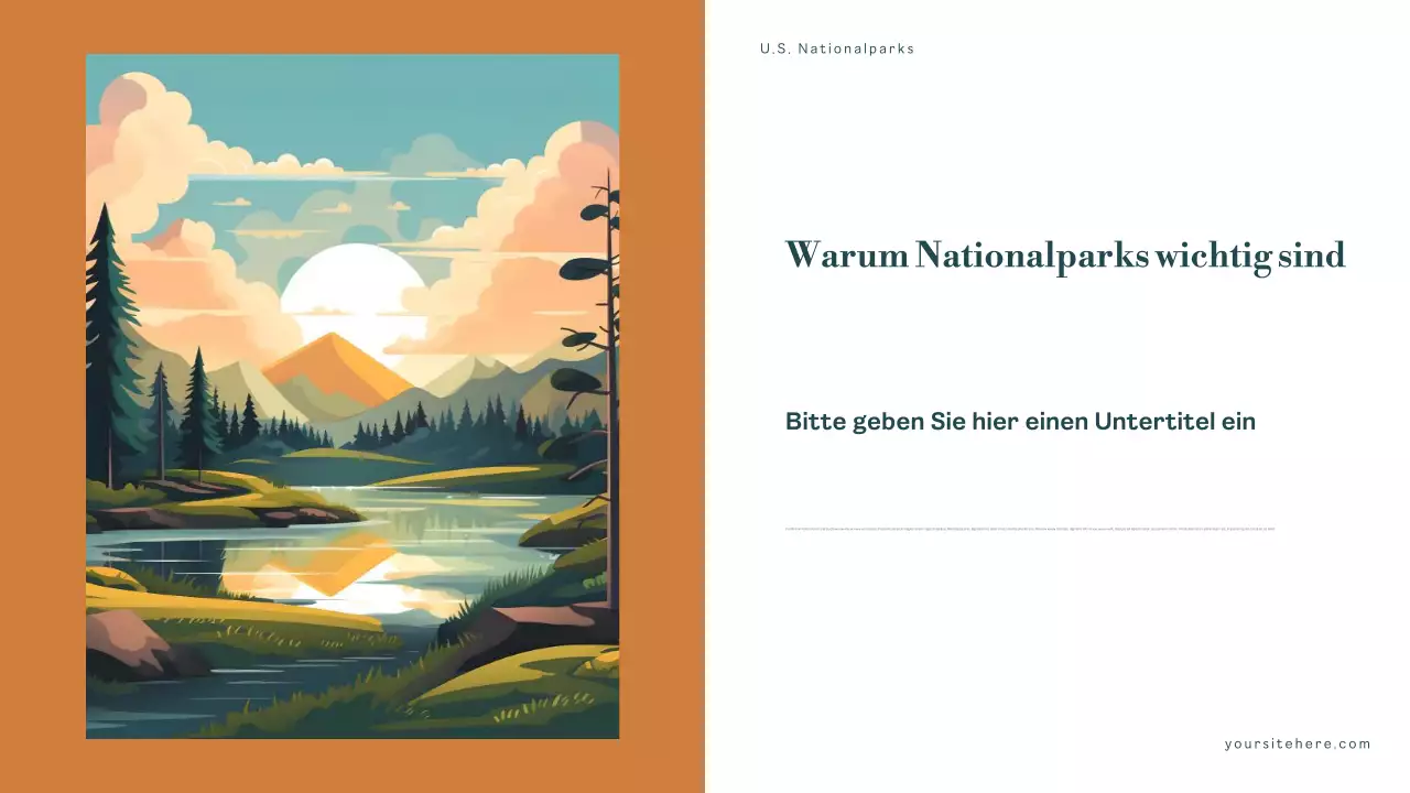 Grüne Natur Nationalparks Präsentation
