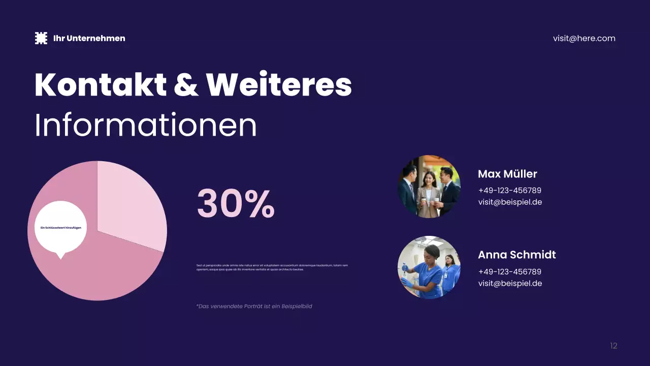 Blaue Präsentation zur Förderung moderner Technologie