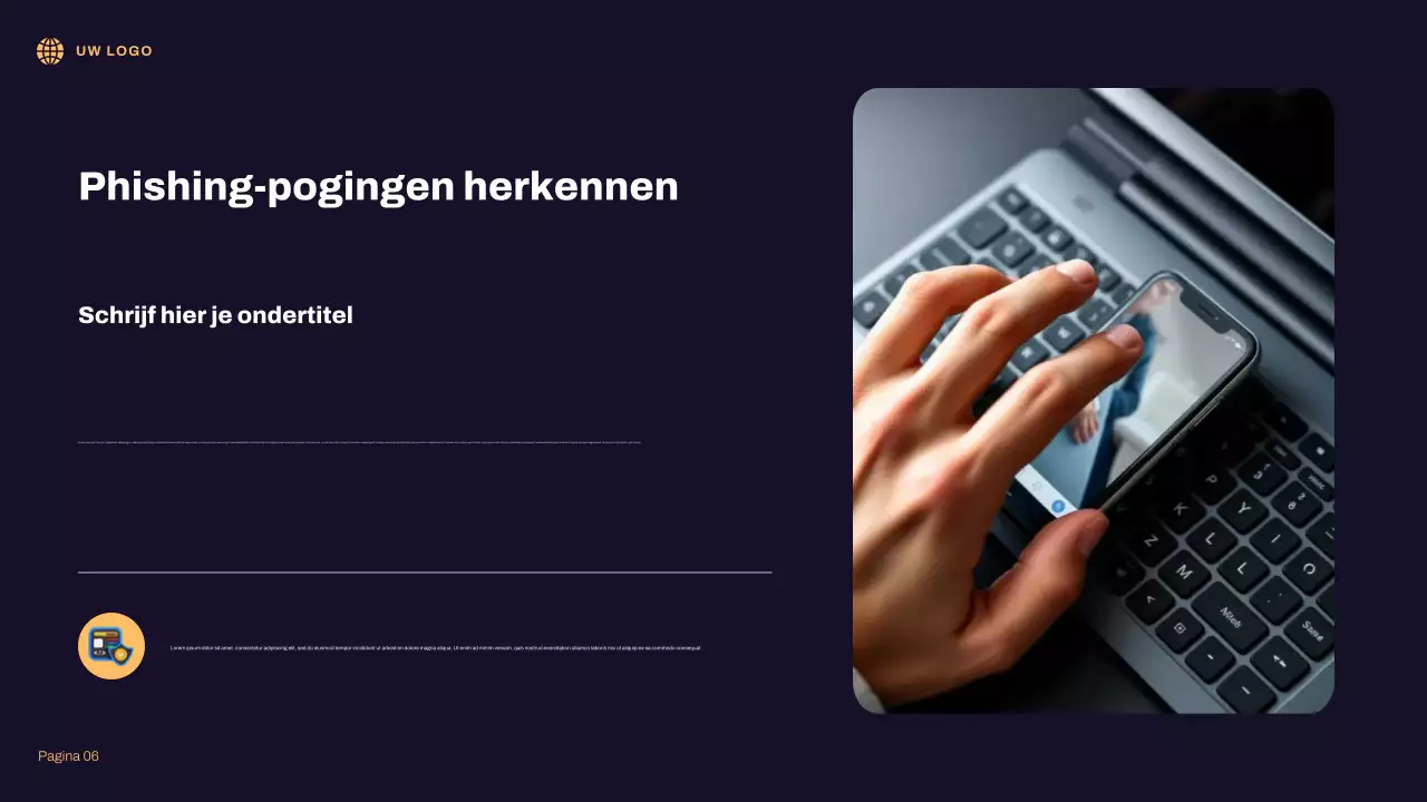 Blauwe 3D Illustratieve Internetveiligheidspresentatie