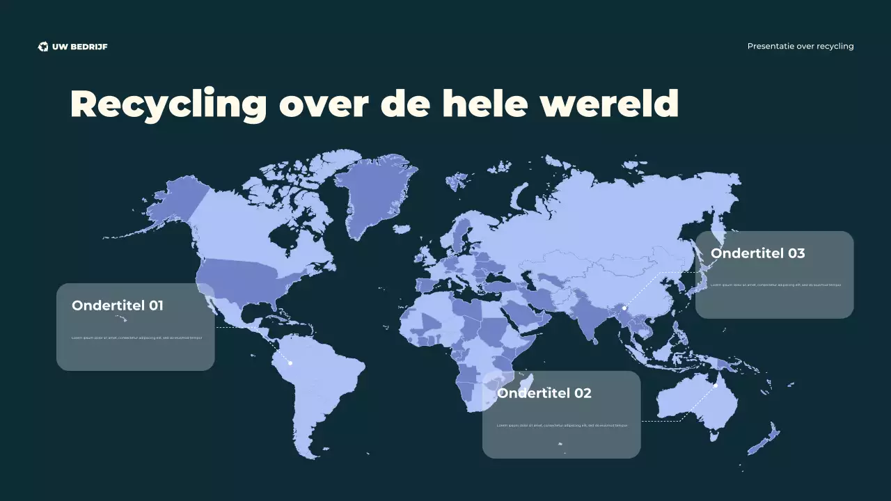 Groene, moderne, illustratieve, milieuvriendelijke recyclingpresentatie