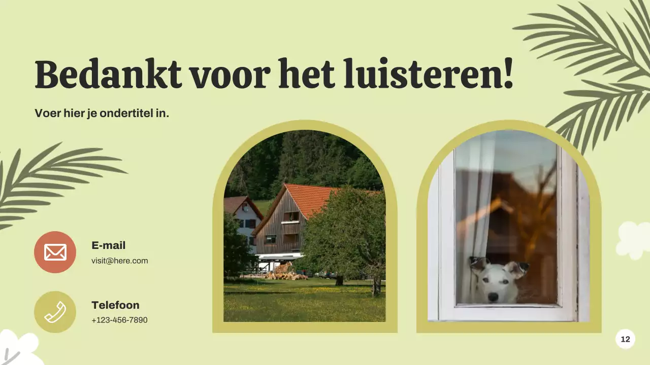 Presentatie over de aankondiging van het Green Botanical-evenement